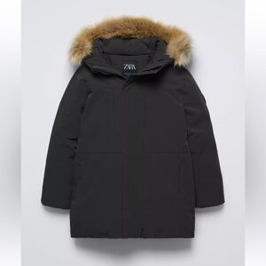 ZARA WATER REPELLENT LONG DOWN PUFFER PARKA